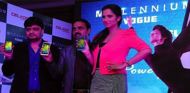 Sania Mirza launched New Mobile Phone of Celkon