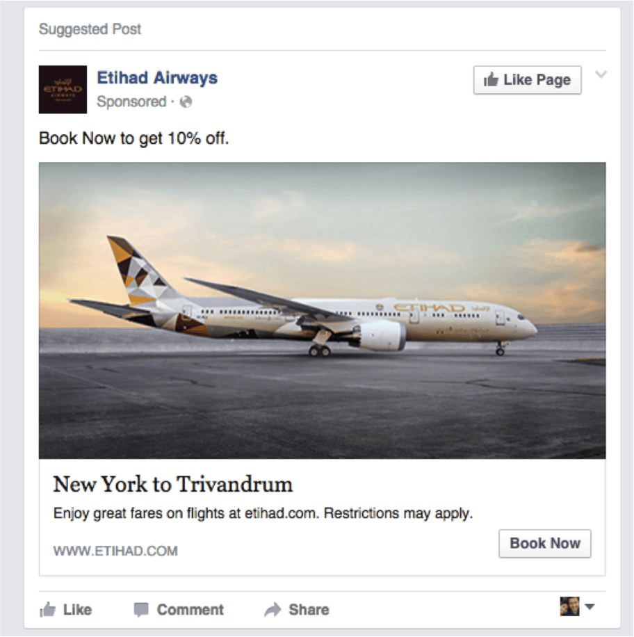 Etihad facebook remarketing