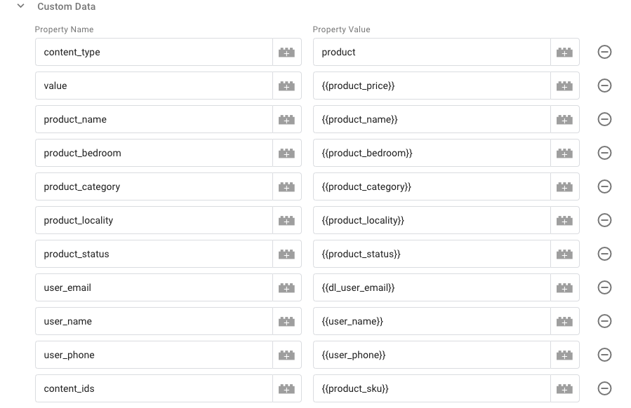 Server-side facebook capi custom parameter